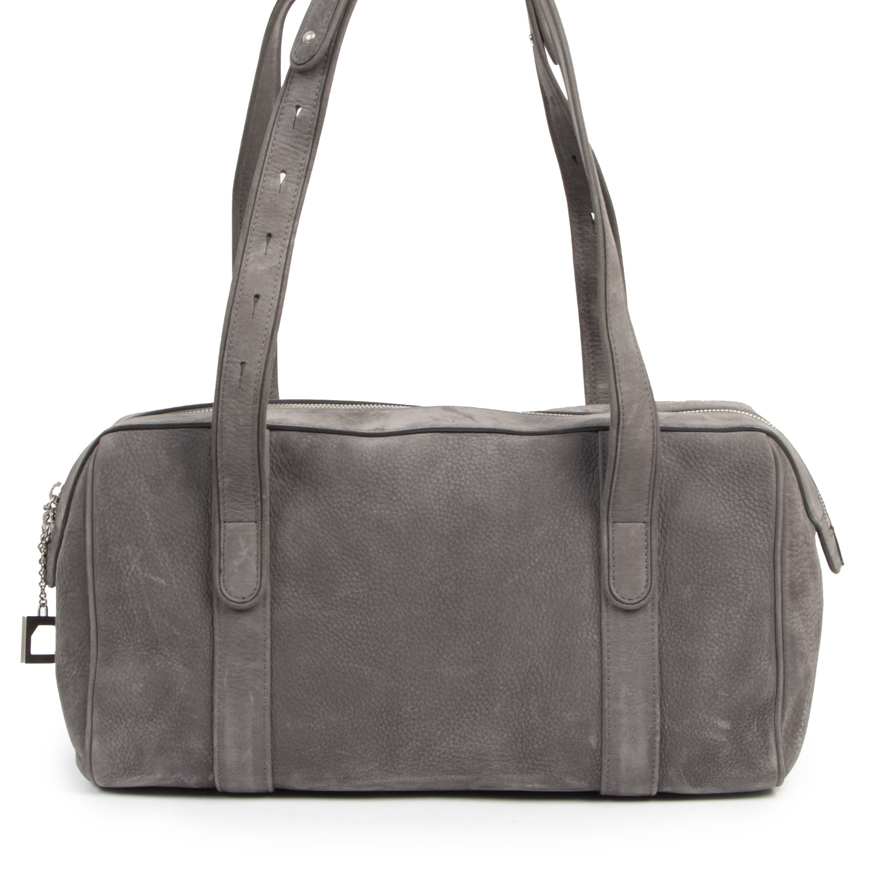 Authentieke tweedehands vintage Delvaux Grey Loft Shoulder Bag koop online webshop LabelLOV