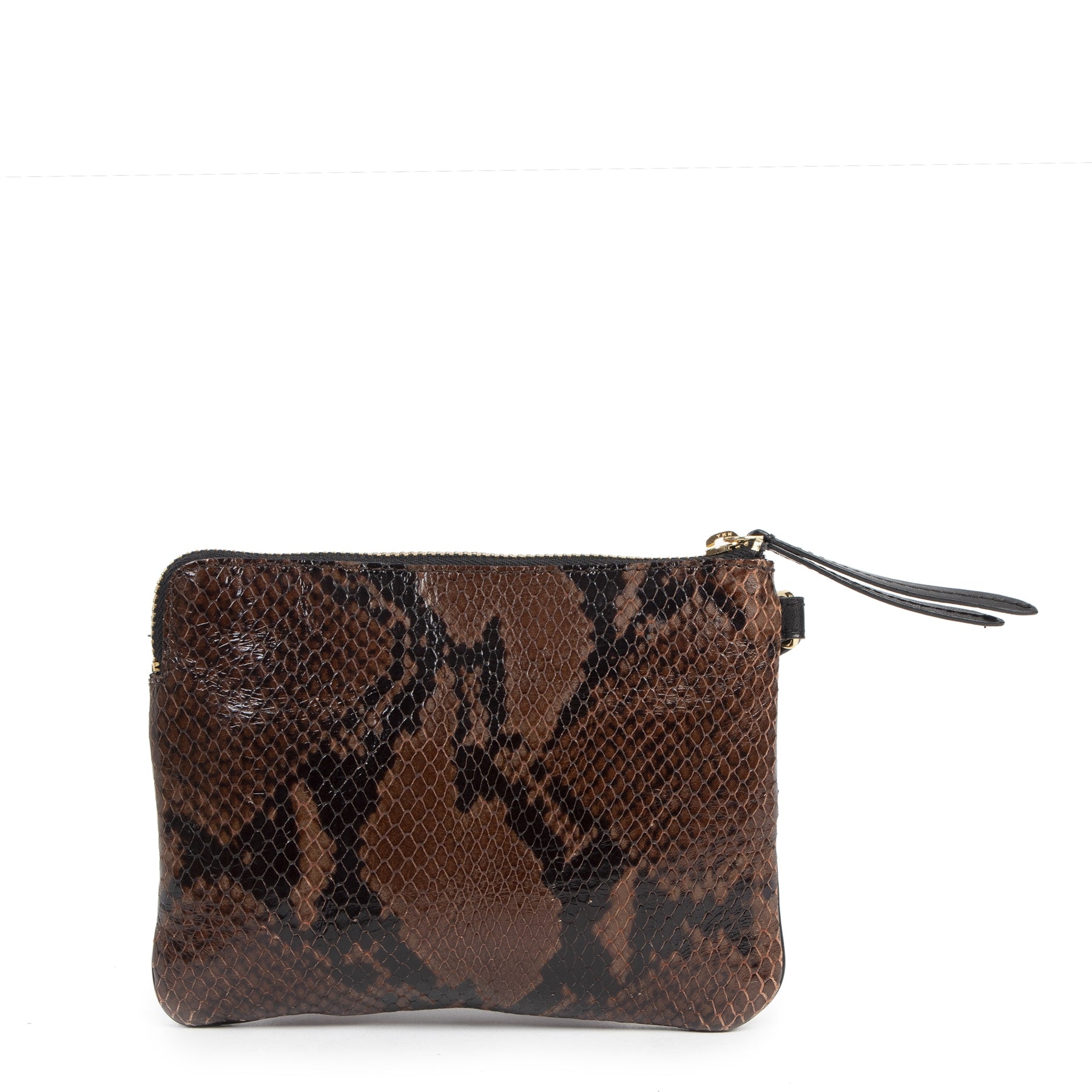 Authentieke tweedehands vintage Dries Van Noten Python Pouch koop online webshop LabelLOV