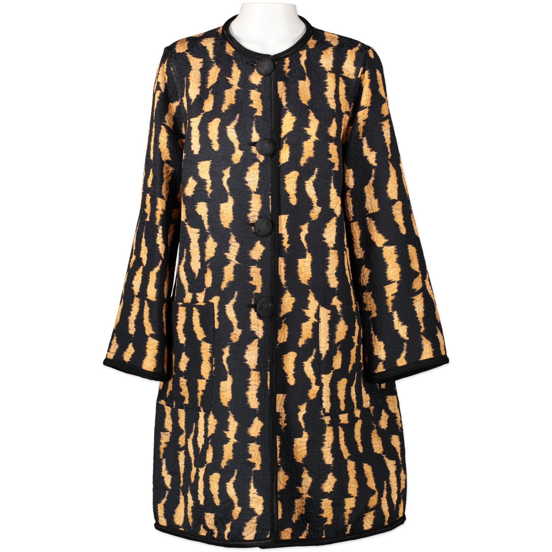 Authentic secondhand Etro Single-Breasted Leopard Coat - Size IT46 designer clothing coats fashion luxury vintage webshop safe secure online shopping high end brands