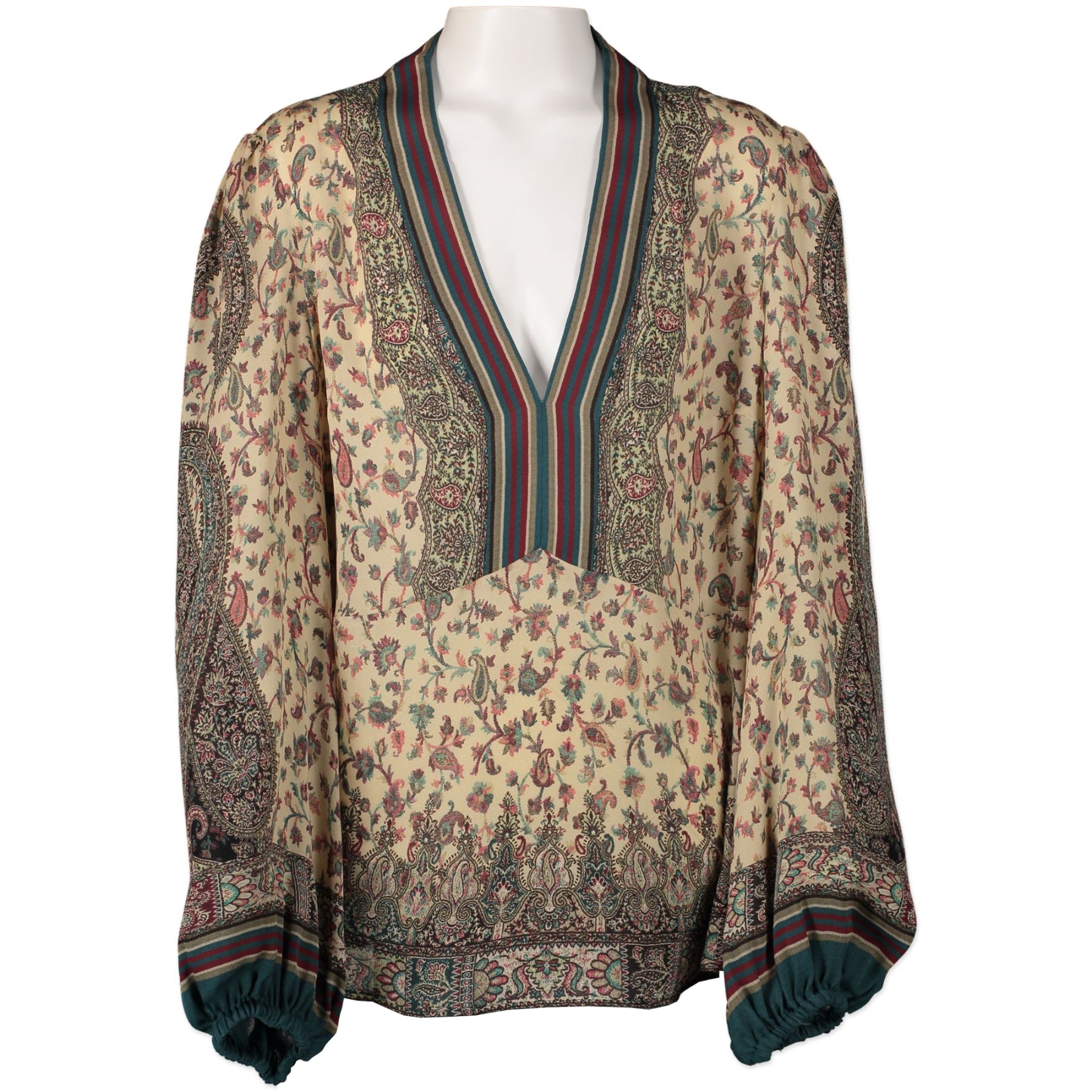 Authentique seconde-main vintage Etro Floral Multicolor Silk Blouse - IT46 achète en ligne webshop LabelLOV