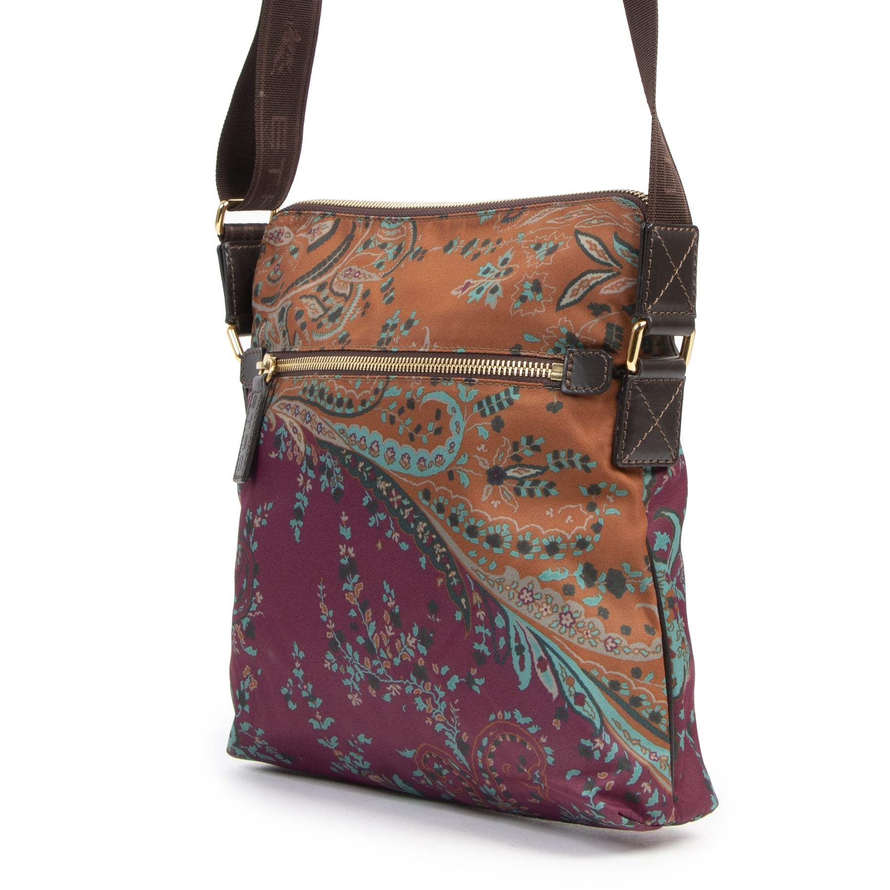 Authentieke tweedehands vintage Etro Multicolor Crossbody Bag koop online webshop LabelLOV