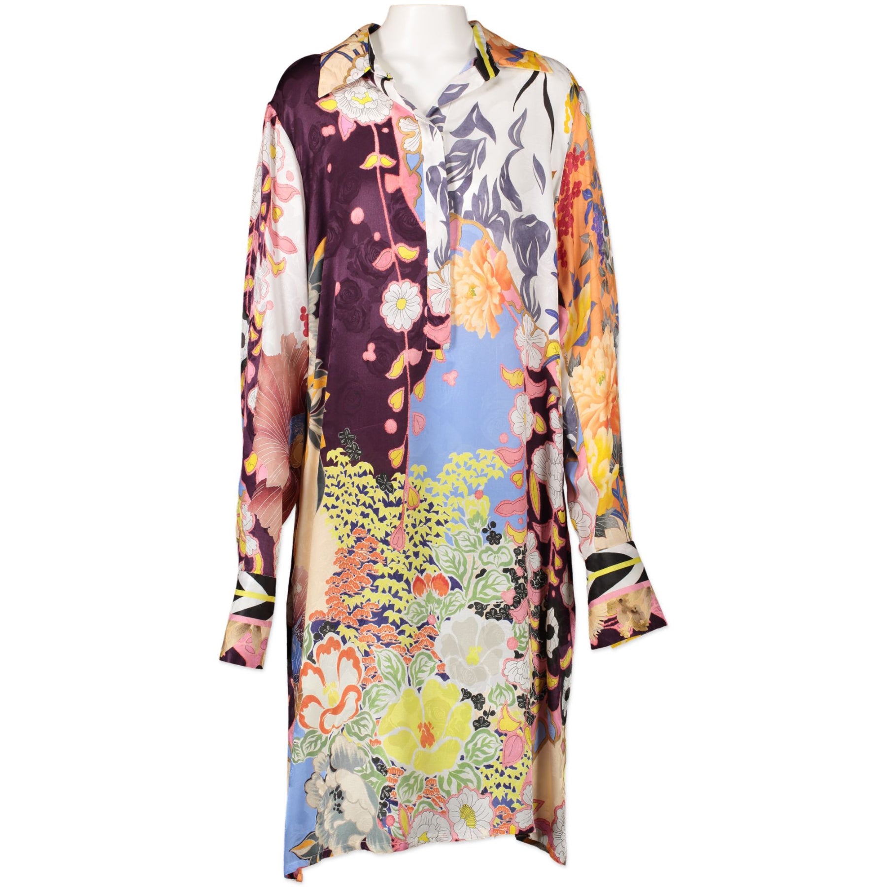 Authentic second-hand vintage Etro Abiti Printed Shirt Dress - Size 46 buy online webshop LabelLOV
