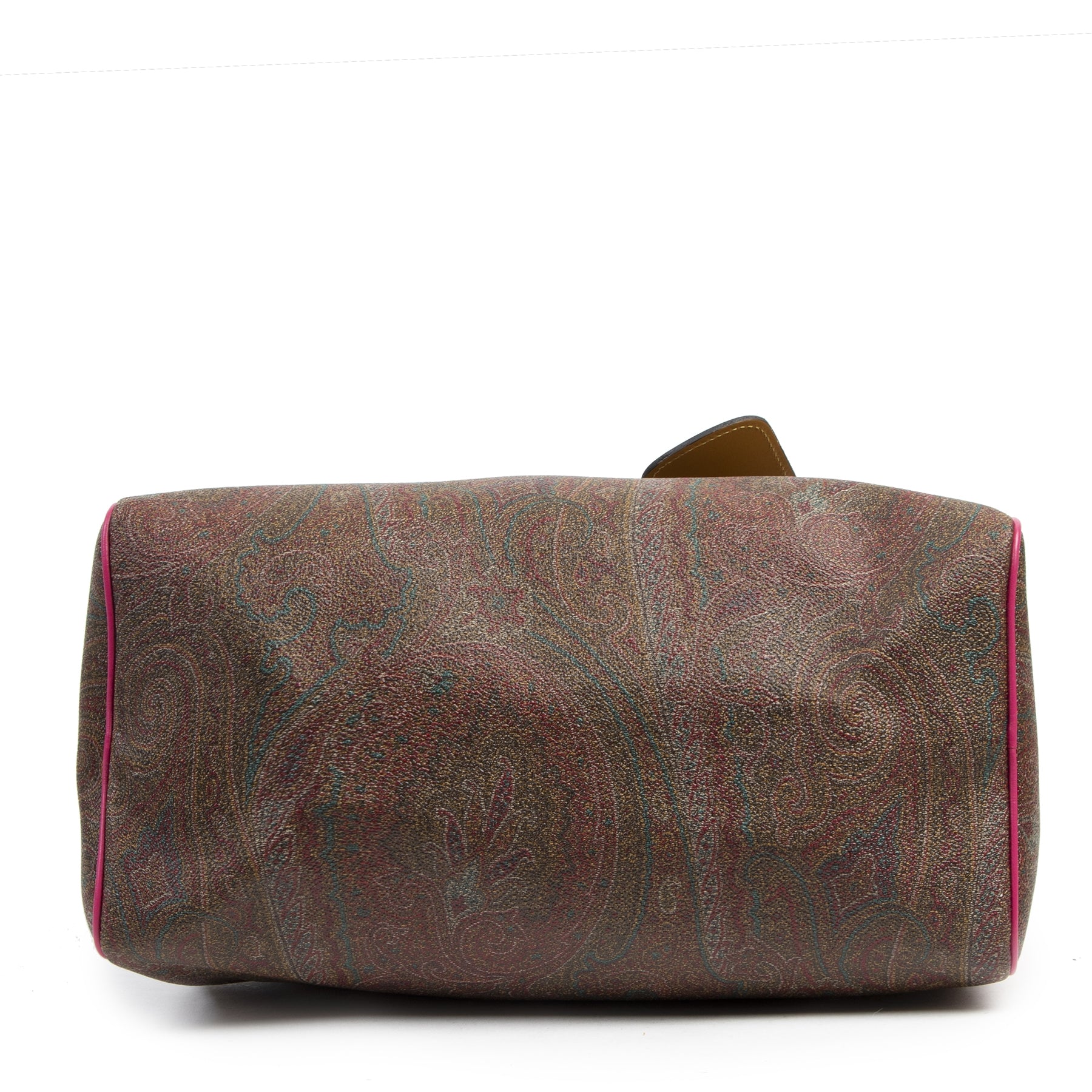 Authentieke tweedehands vintage Etro Paisley Multicolor Top Handle Bag koop online webshop LabelLOV
