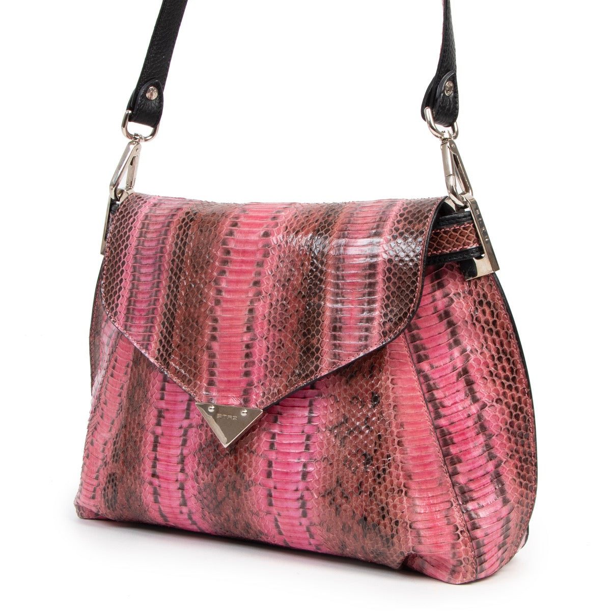 Buy an authentic second hand Etro Pink Python Crossbody Bag in very good condition at Labellov.