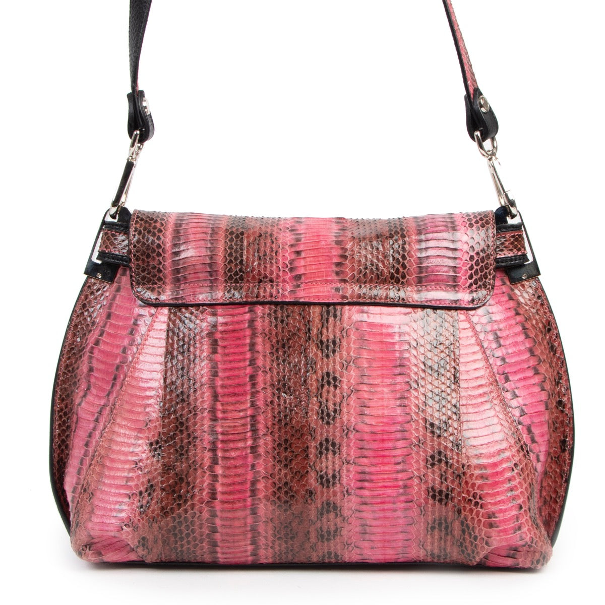 Buy an authentic second hand Etro Pink Python Crossbody Bag in very good condition at Labellov.