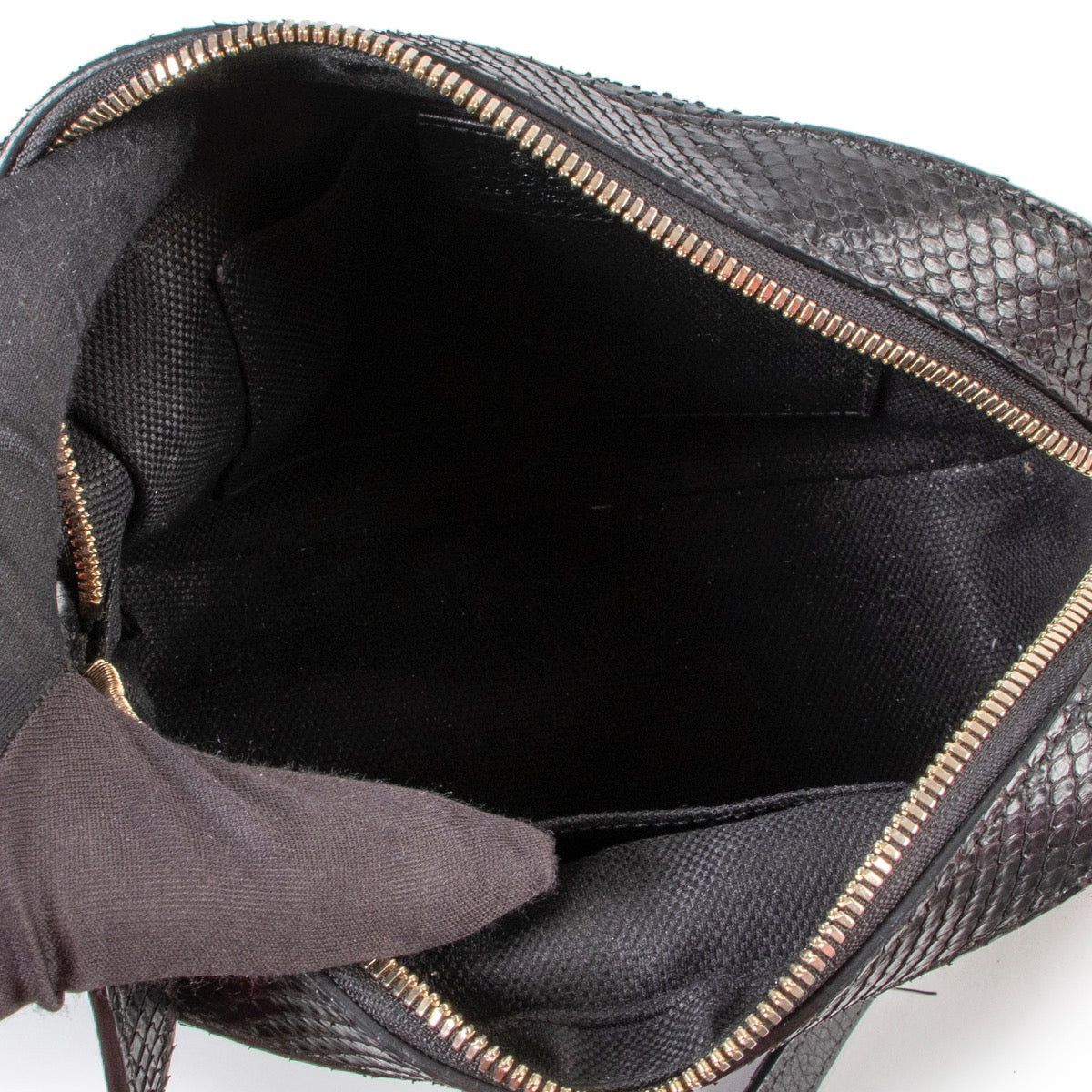 Gucci Soho Python leather small crossbody bag in black by Labellov in very good condition