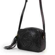Gucci Soho Python leather small crossbody bag in black by Labellov in very good condition