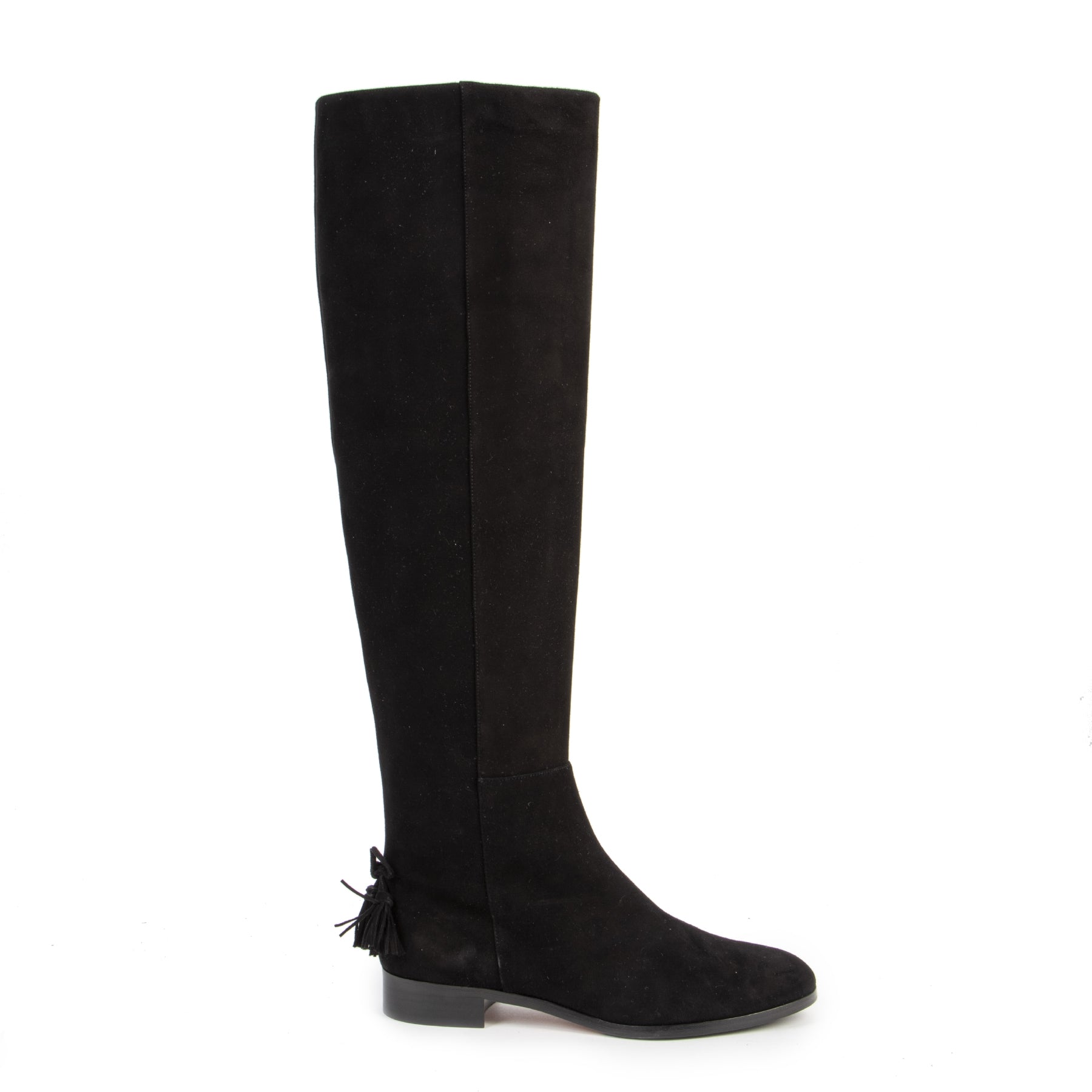 Authentic second-hand vintage Aquazzura Suede Flat High Knee Boots - Size 39,5 buy online webshop LabelLOV