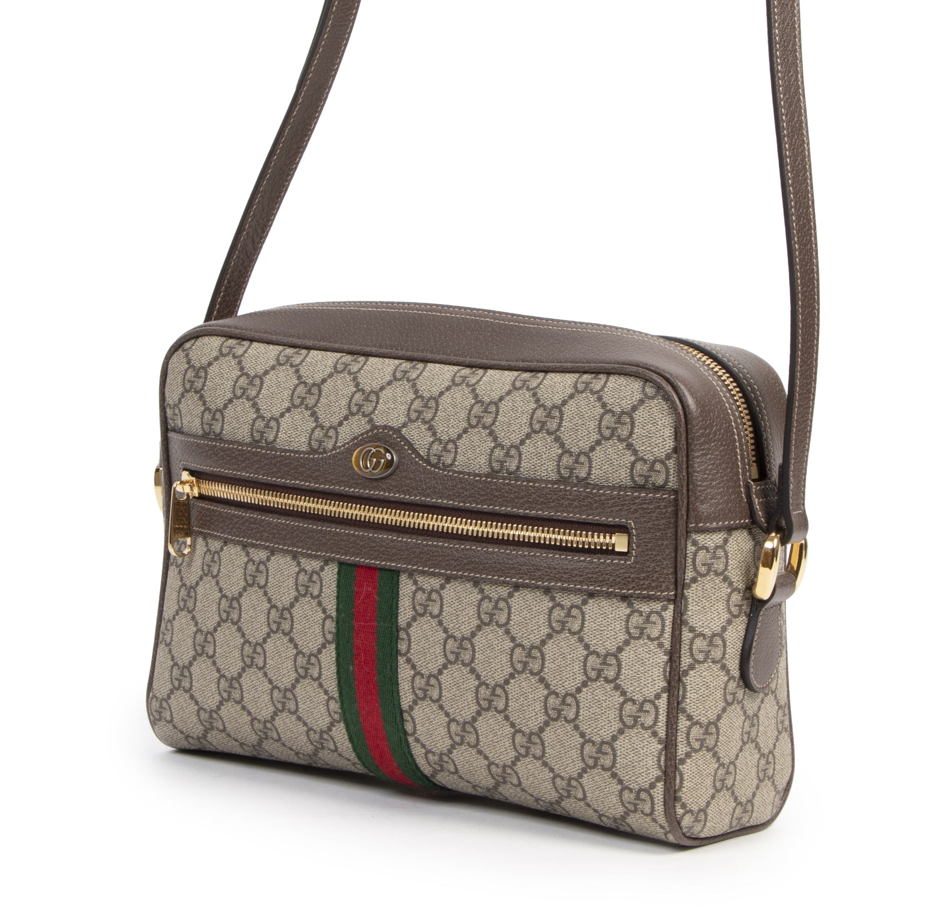 Authentieke Tweedehands Gucci Ophidia GG Crossbody Bag juiste prijs veilig online shoppen luxe merken webshop winkelen Antwerpen België mode fashion