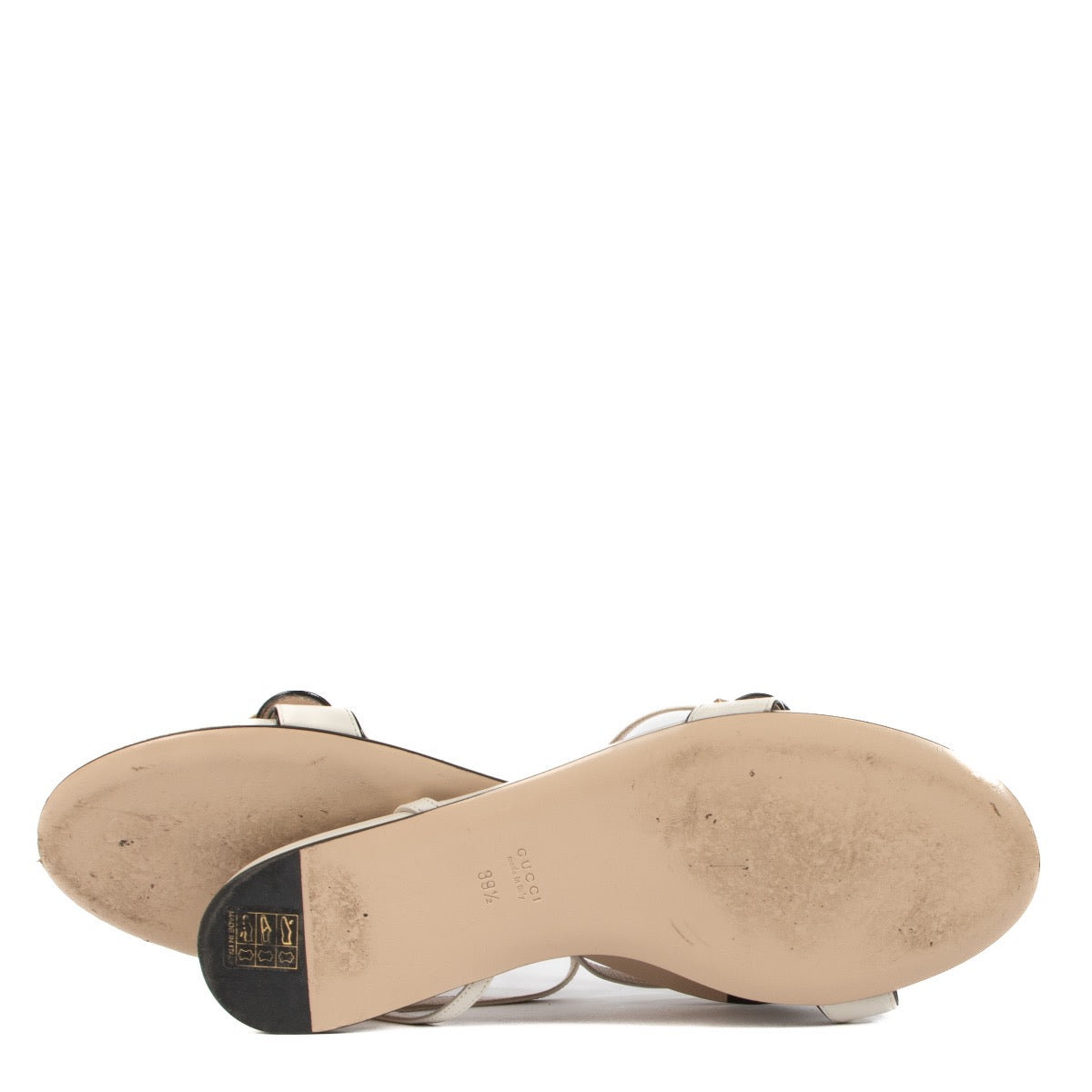 shop 100% authentic second hand Gucci White GG Marmont Sandals - Size 39 1/2 on Labellov.com