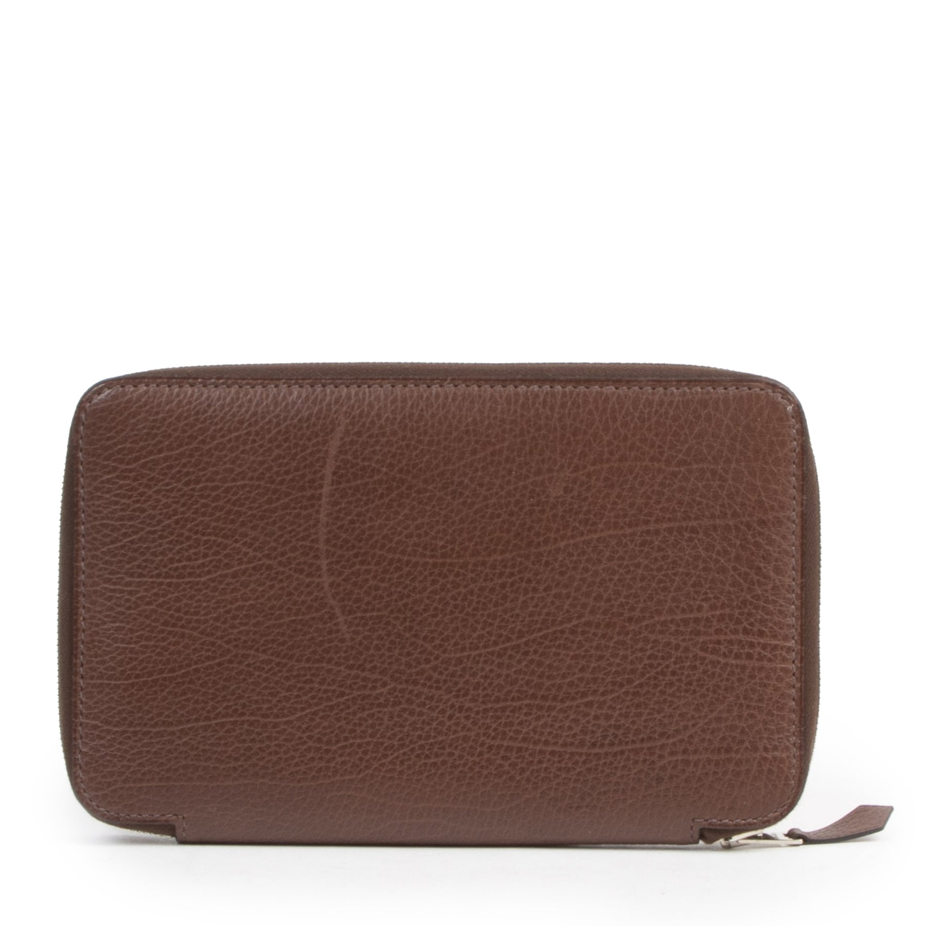 Authentic secondhand Hermès Brown Leather Agenda Cover designer bags fashion luxury vintage webshop safe secure online shopping high end brands