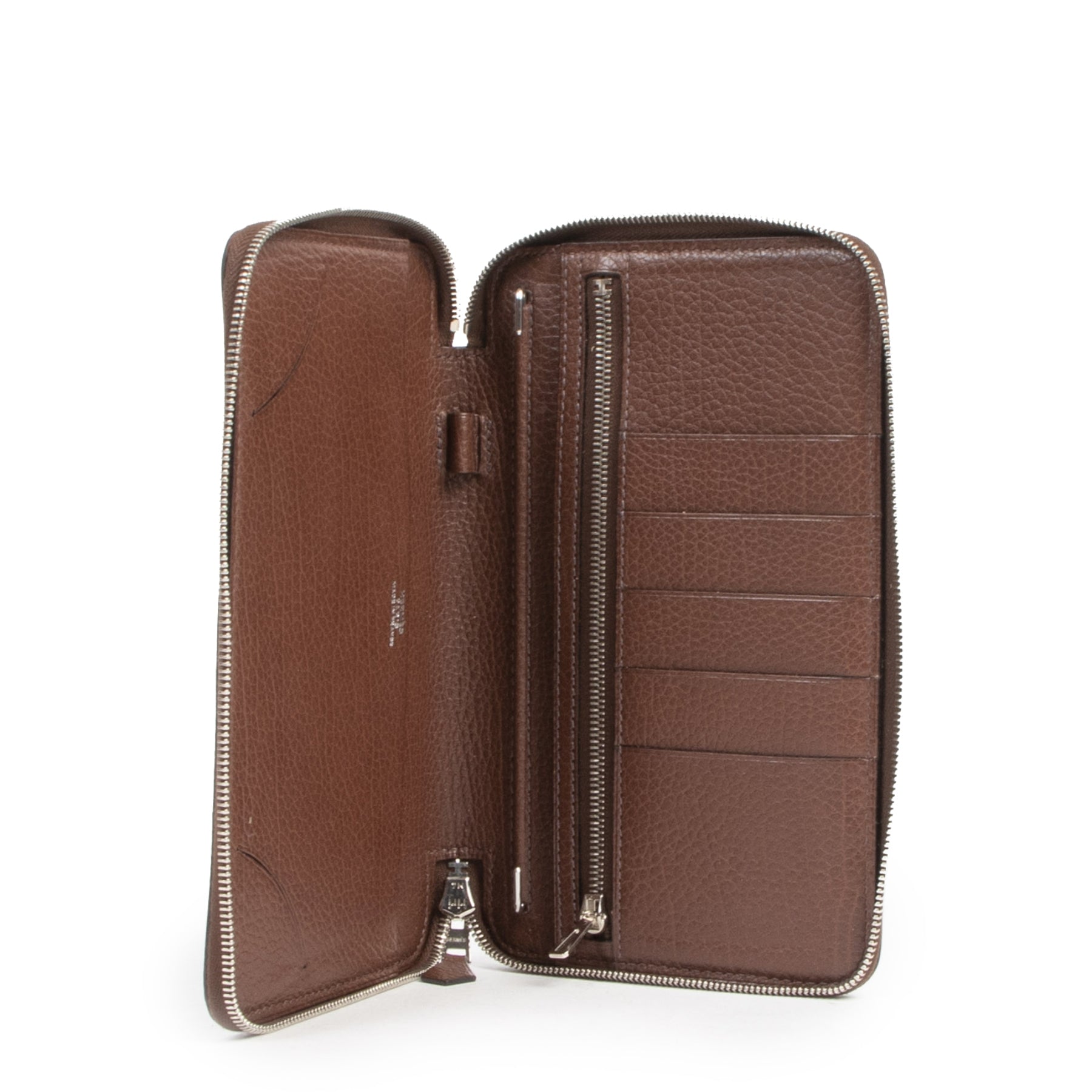 Authentic secondhand Hermès Brown Leather Agenda Cover designer bags fashion luxury vintage webshop safe secure online shopping high end brands