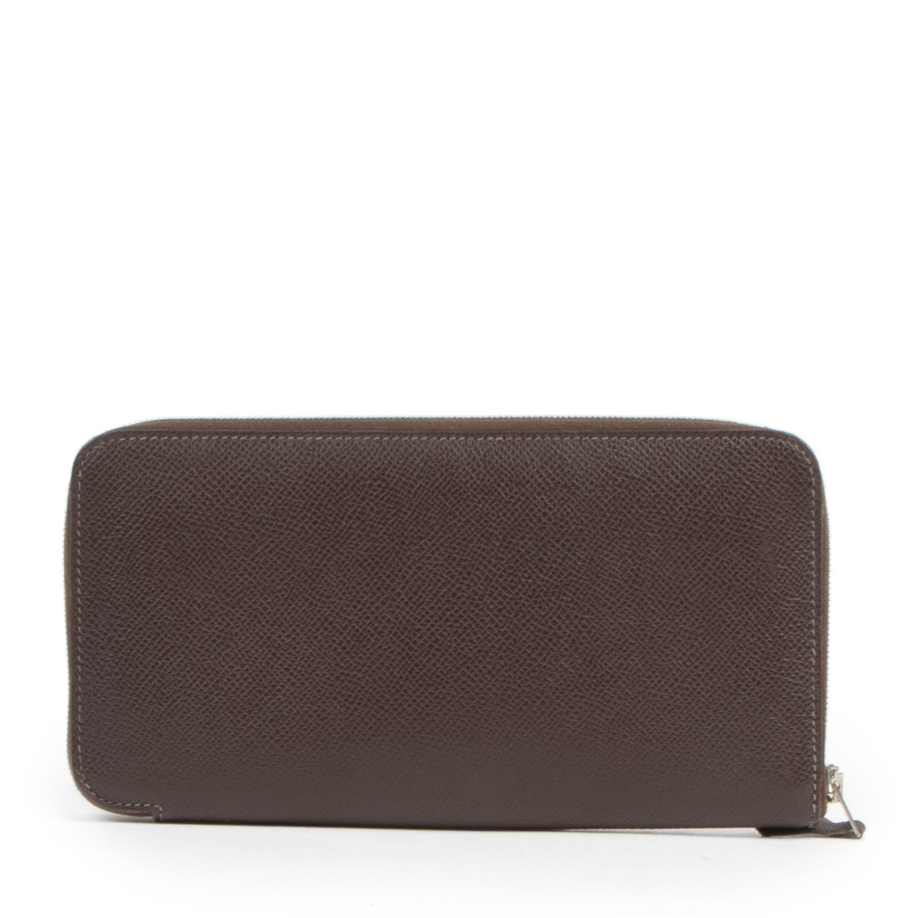Authentic secondhand Hermes Brown Epsom Leather Azap Wallet designer accessories fashion luxury vintage webshop safe secure online shopping