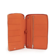 Authentique seconde-main vintage Hermès Globe-Trotter Orange Poppy Agenda Cover achète en ligne webshop LabelLOV