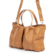 Authentieke Tweedehands Hermès Orange Leather Caravan Tote juiste prijs veilig online shoppen luxe merken webshop winkelen Antwerpen België mode fashion