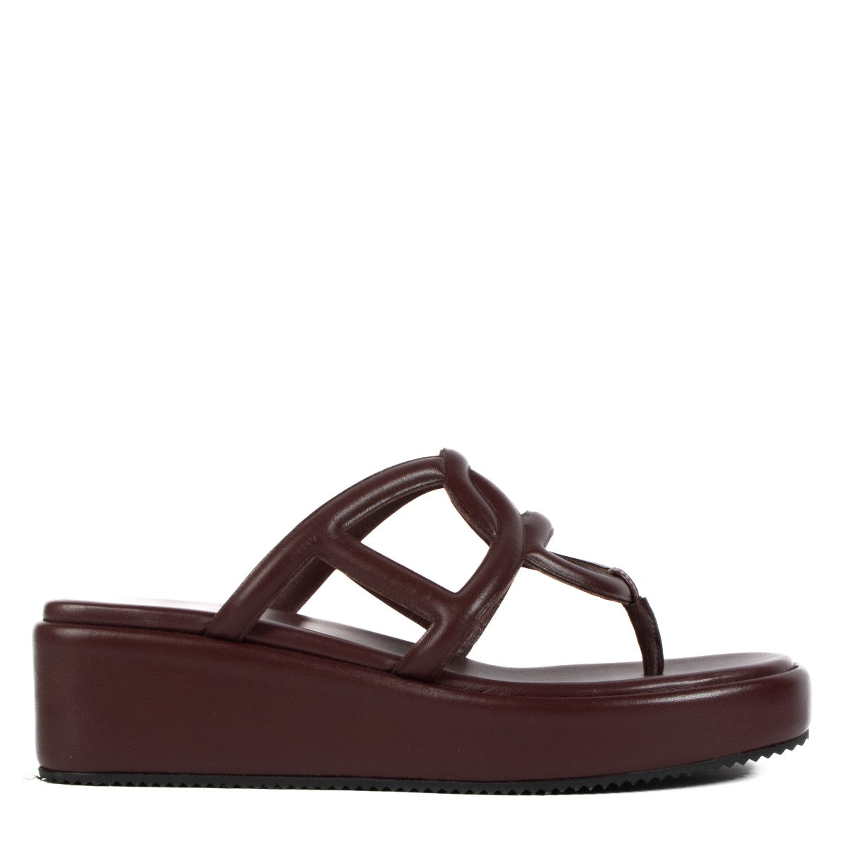 shop 100% authentic second hand Hermès Burgundy Gipsy Sandals - Size 40 on Labellov.com