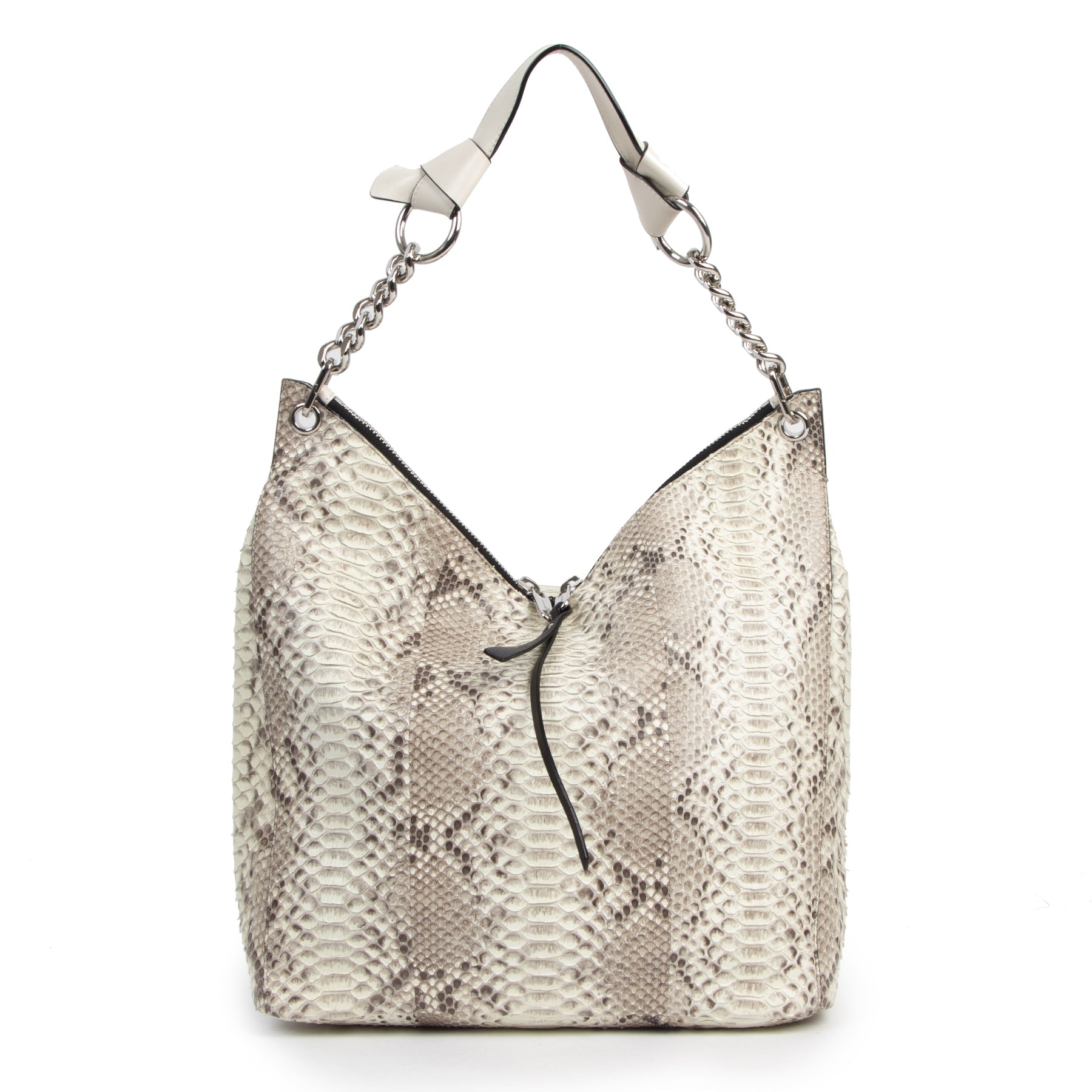 Authentic secondhand Jimmy Choo Python Hobo Bag designer bags fashion luxury vintage webshop safe secure online shopping