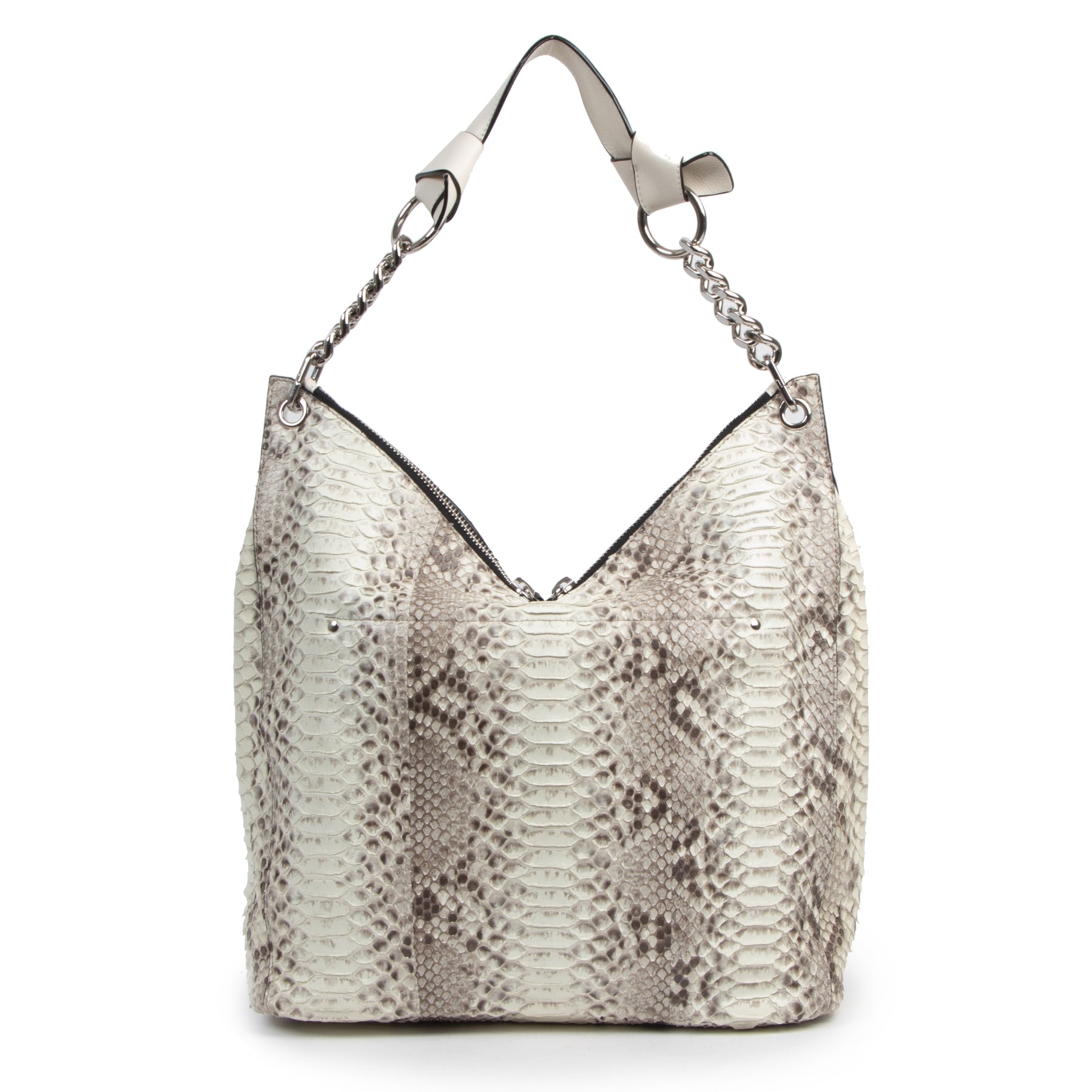 Authentic secondhand Jimmy Choo Python Hobo Bag designer bags fashion luxury vintage webshop safe secure online shopping
