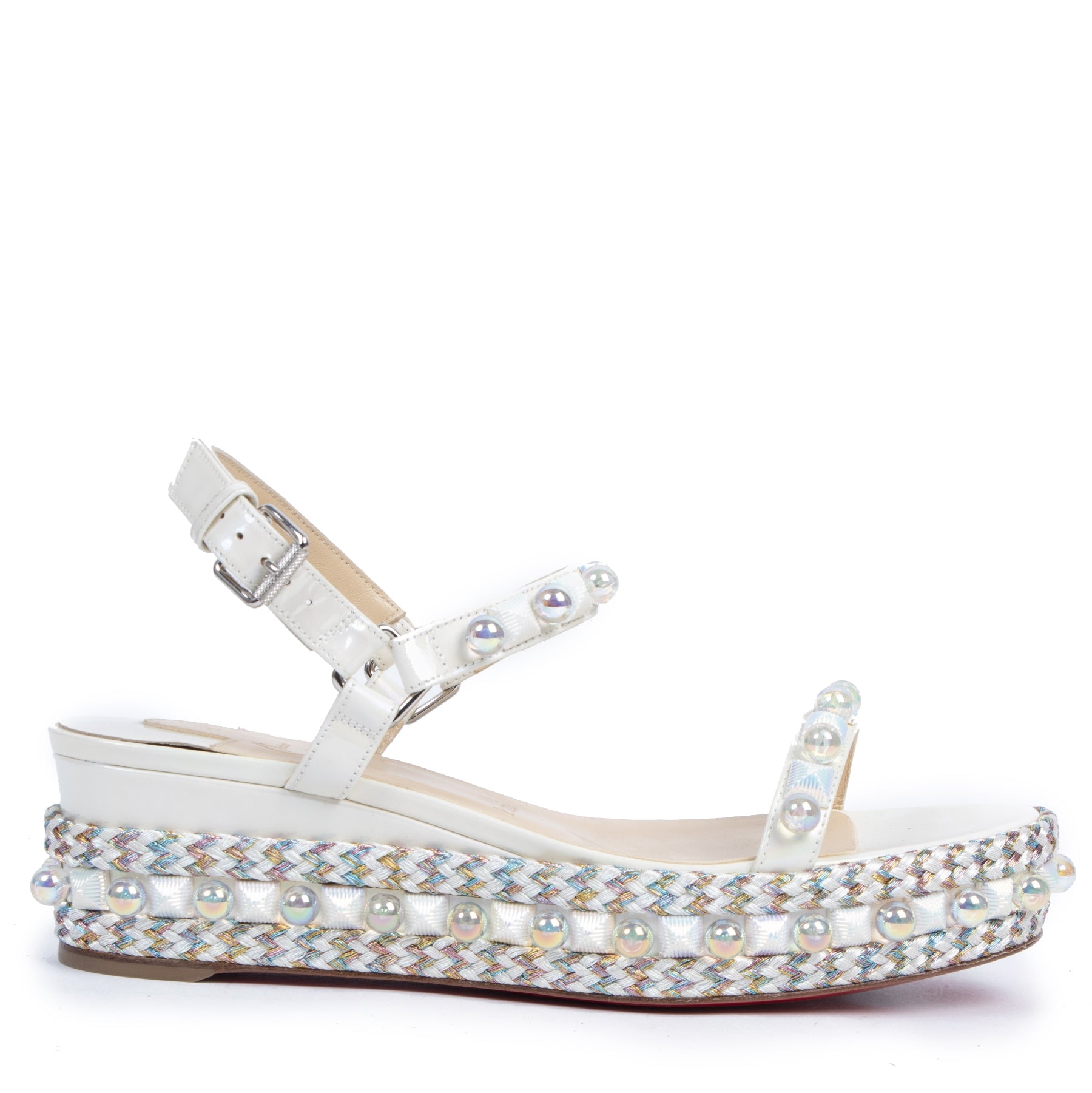 Authentic second-hand vintage Louboutin Multicolor Platform Sandals - Size 39 buy online webshop LabelLOV