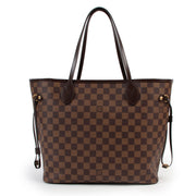 Shop safe online 100% authentic Louis Vuitton Damier Ebene Canvas Neverfull MM Shoulder Bag in very good preloved condition and at the right price at Labellov.com.