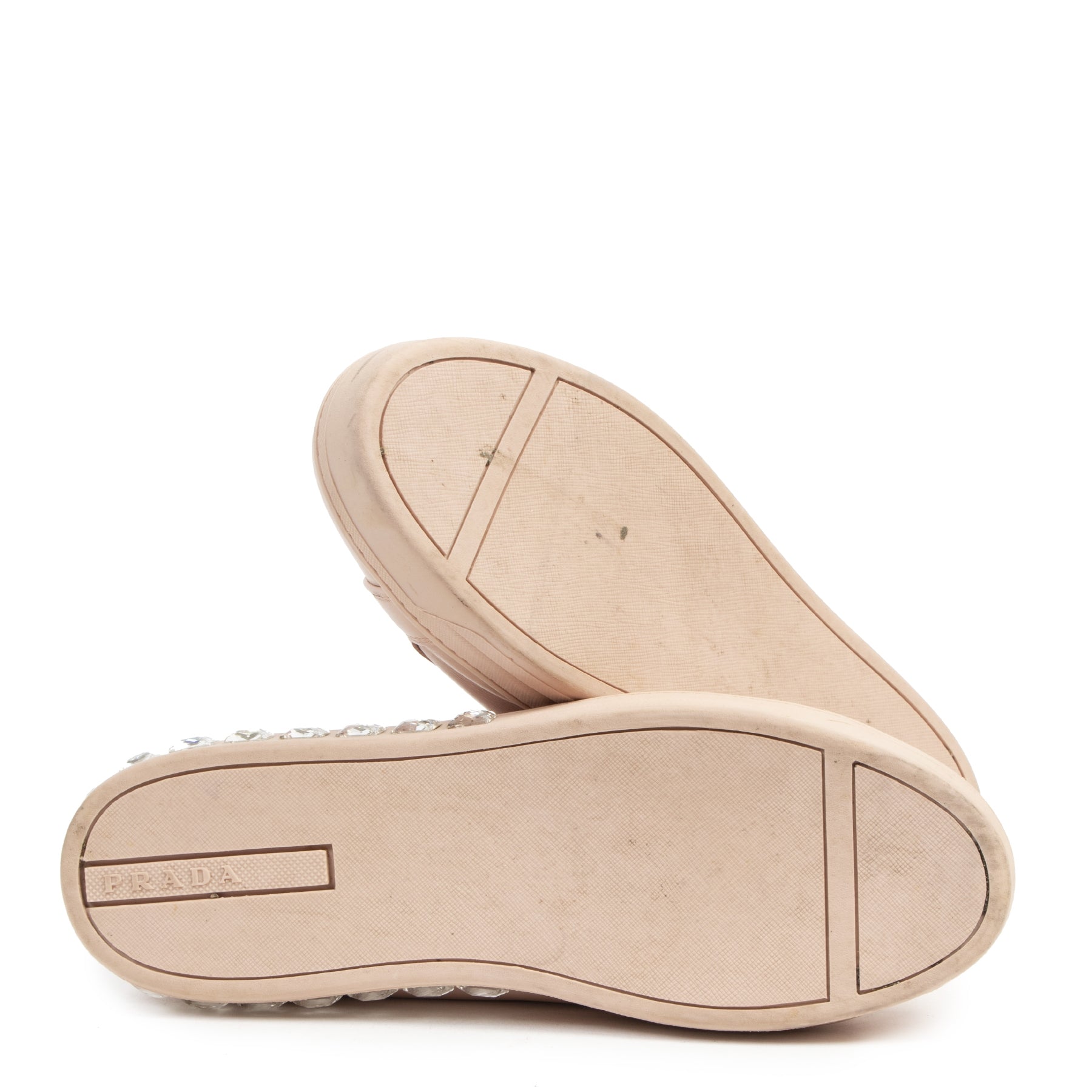 Authentique seconde-main vintage Prada Pink Leather Sneaker With Diamonds - Size 38,5 ache en ligne webshop LabelLOV