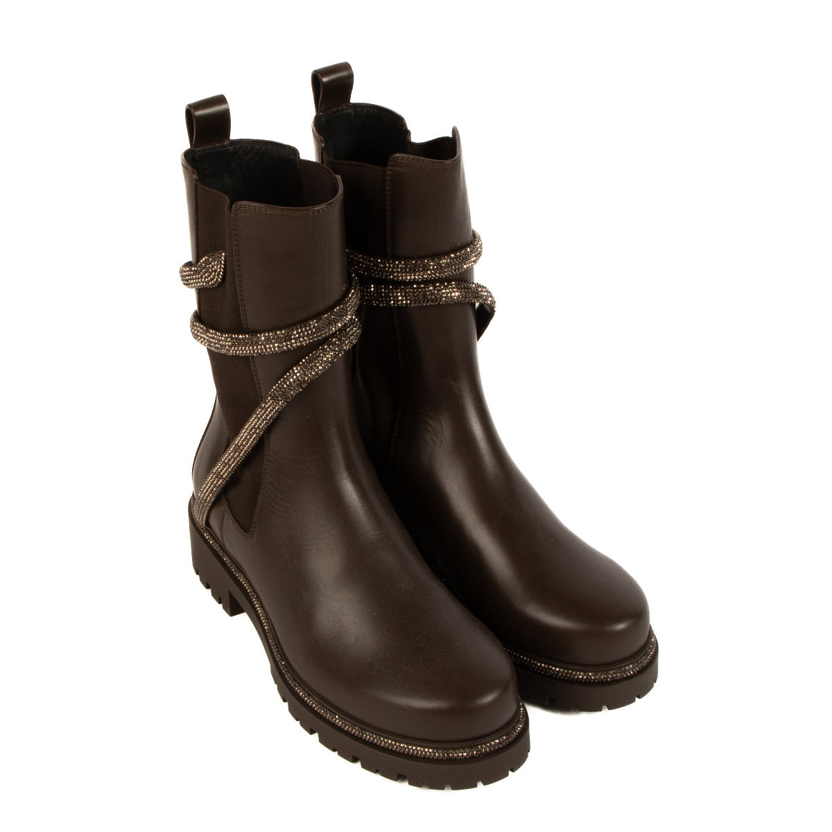 René Caovilla Cleo Crystal-embellished Ankle Boots - size 39,5