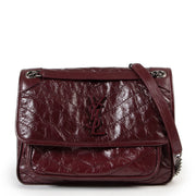 Shop safe online an authentic Saint Laurent Burgundy Crossbody in very good preloved condition and at the right price at Labellov.com.