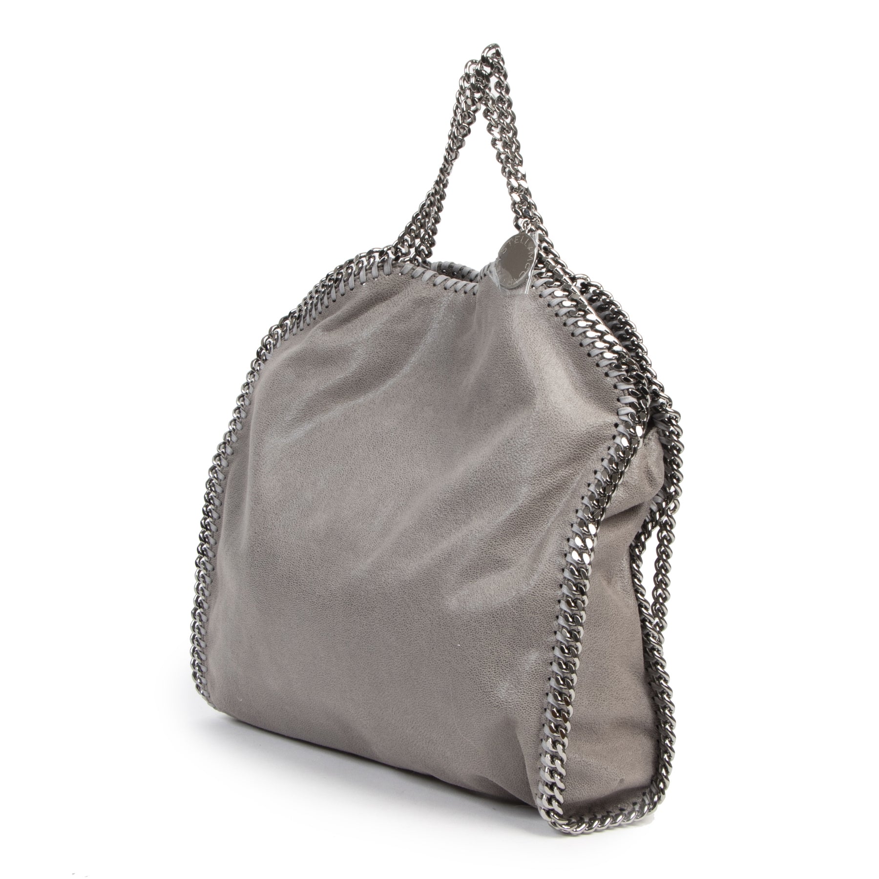 Authentieke Tweedehands Stella McCartney Grey Falabella Shoulder Bag juiste prijs veilig online shoppen luxe merken webshop winkelen Antwerpen België mode fashion