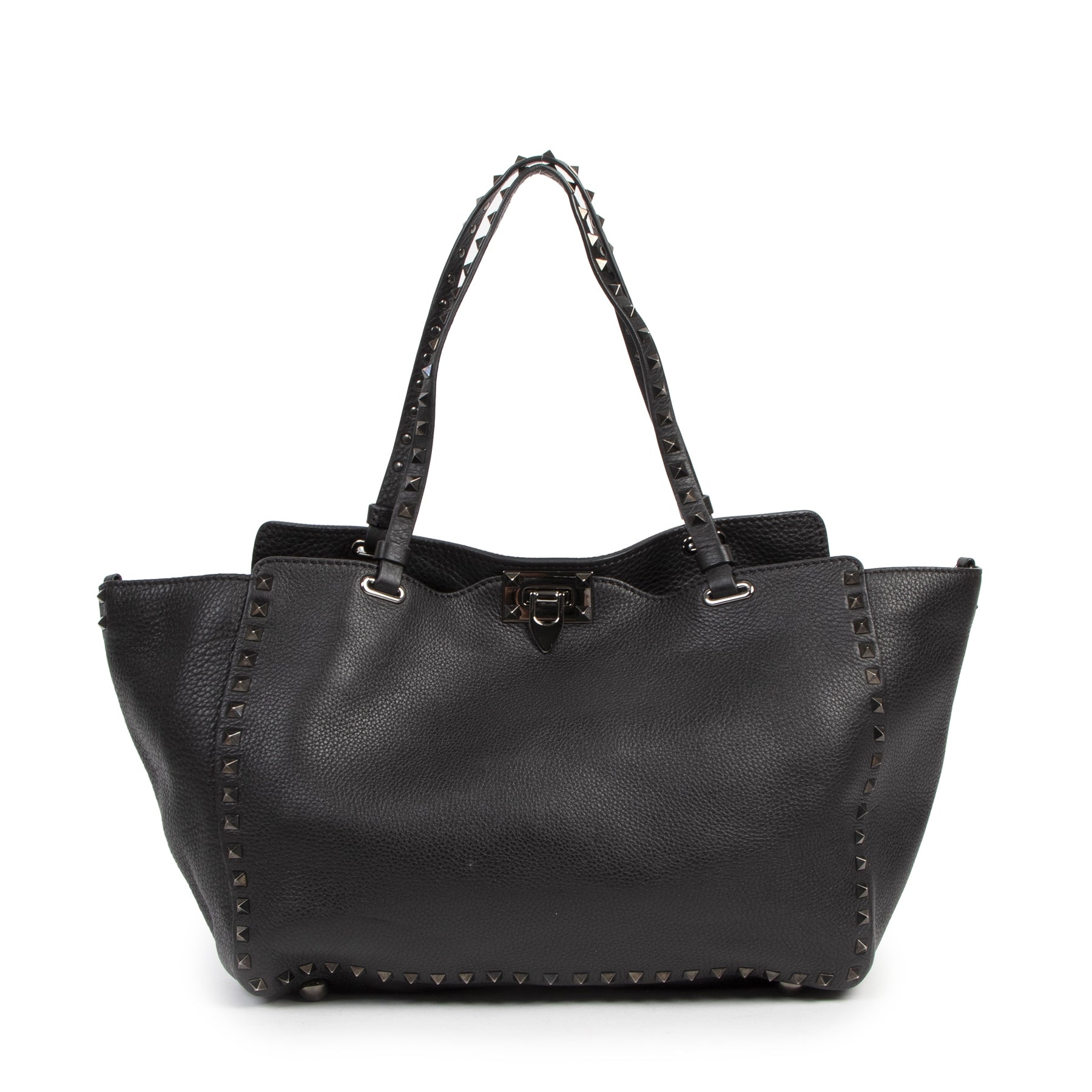 Valentino Grey Medium Rockstud bag for the best price at Labellov