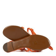 shop 100% authentic second hand Valentino Garavani Orange Rockstud Sandals - Size 39 1/2 on Labellov.com