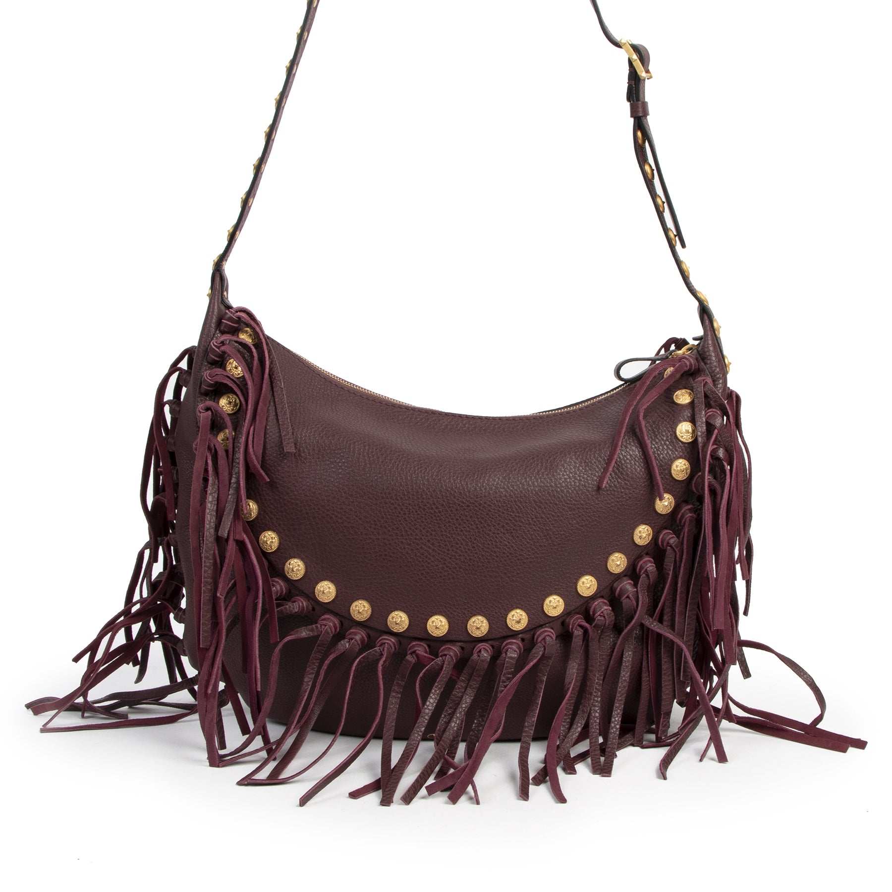 Valentino Purple C-Rockee Fringe Bag for the best price at Labellov secondhand luxury