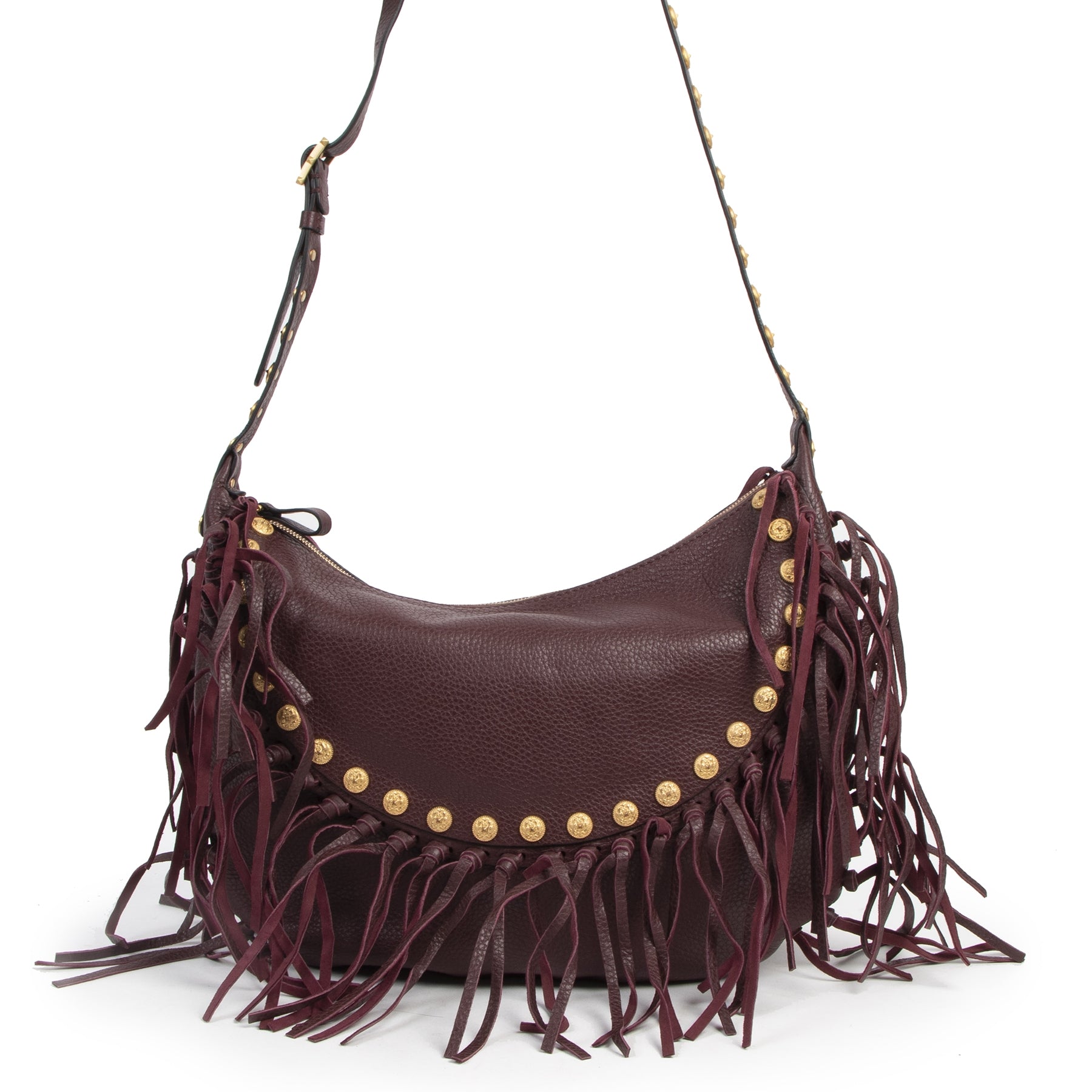Valentino Purple C-Rockee Fringe Bag kopen en verkopen