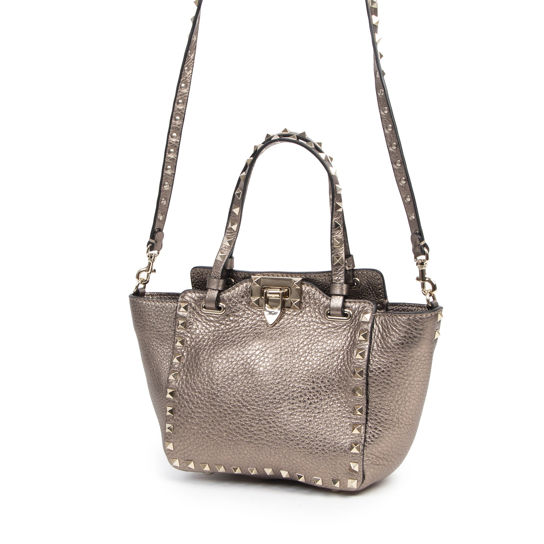 Valentino Mini Rockstud Tote Bag te koop bij Labellov tweedehands luxe in Antwerpen