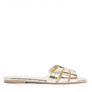 Authentieke Tweedehands Saint Laurent Golden Tribute Slides - Size 39 juiste prijs veilig online shoppen luxe merken webshop winkelen Antwerpen België mode fashion