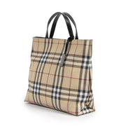 Authentic second-hand vintage Burberry Nova Check Print Tote buy online webshop LabelLOV