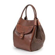 Authentique seconde-main vintage Delvaux Cognac Toile De Cuir Corail Bag achète en ligne webshop LabelLOV