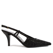 Shop safe online at Labellov in Antwerp, Brussels and Knokke these 100% authentic second hand Gucci Black GG Crystal Slingback Heels - size 37,5
