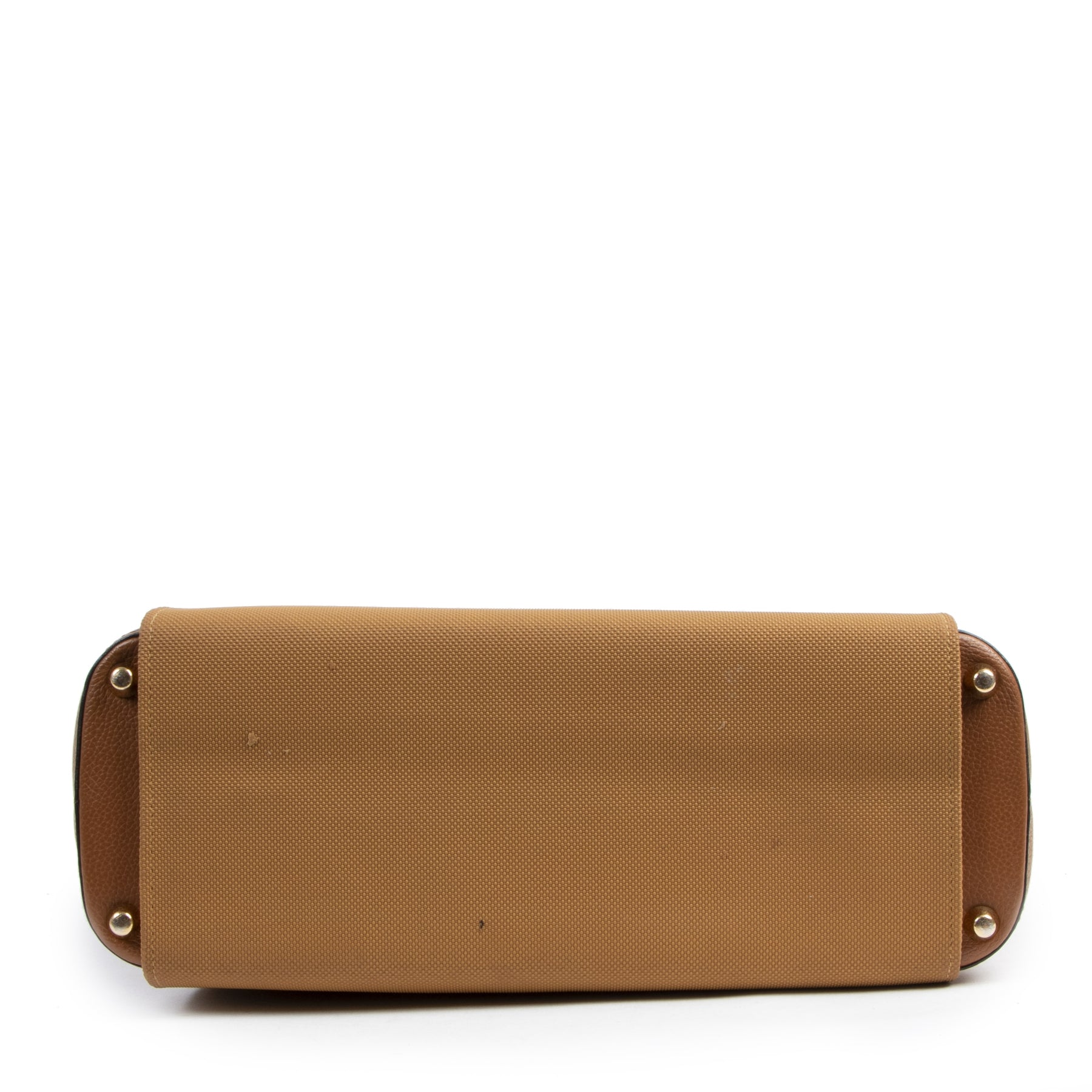 Authentieke tweedehands vintage Delvaux Cognac Illusion Handbag koop online webshop LabelLOV