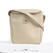 Authentieke tweedehands vintage Delvaux Macao Cream Leather Crossbody Bag koop online webshop LabelLOV