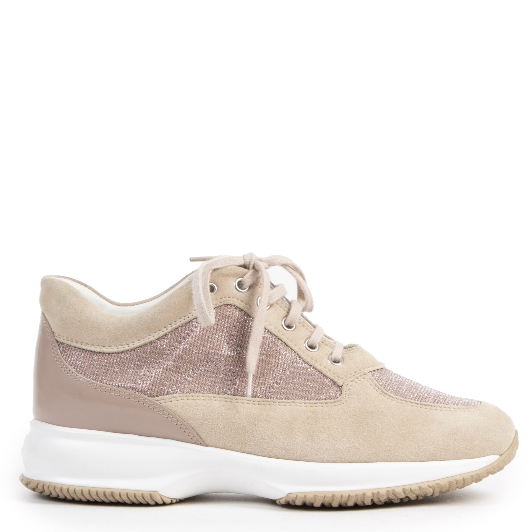 Authentic second-hand vintage Hogan Suede Pink Interactive Sneakers - Size 39,5 buy online webshop LabelLOV