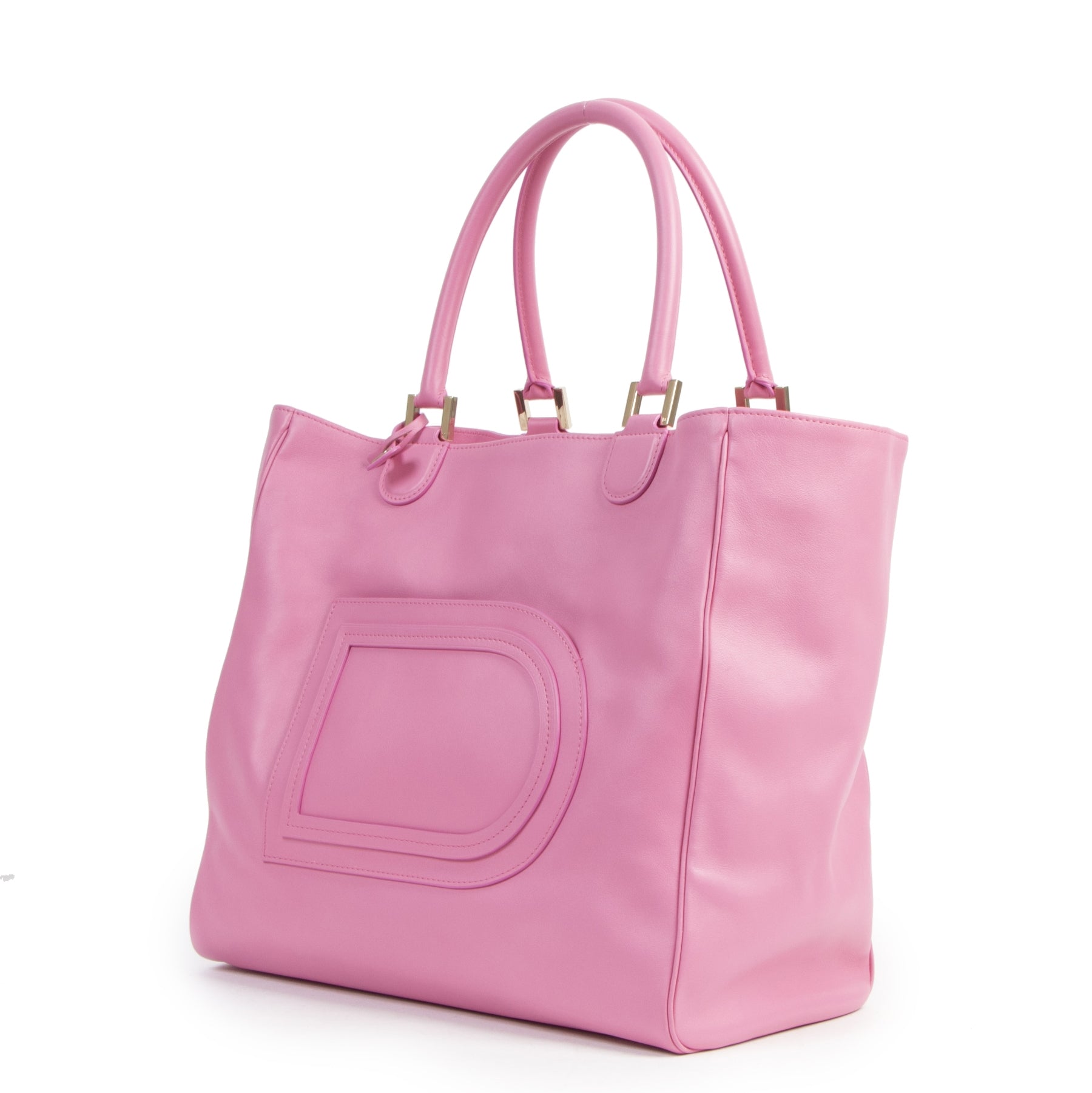 Delvaux Hot Pink Leather Top Handle Bag