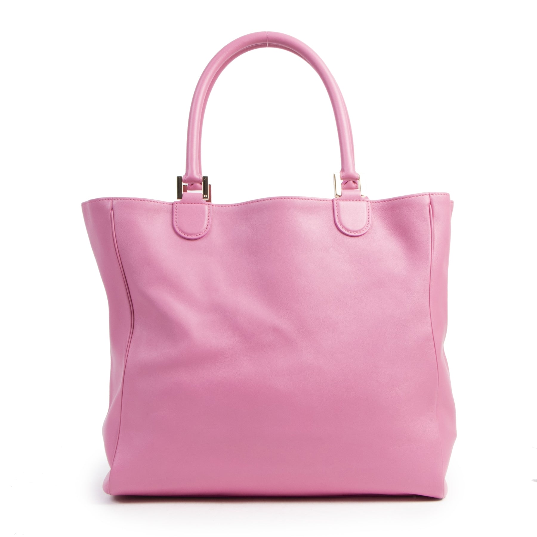 Delvaux Hot Pink Leather Top Handle Bag