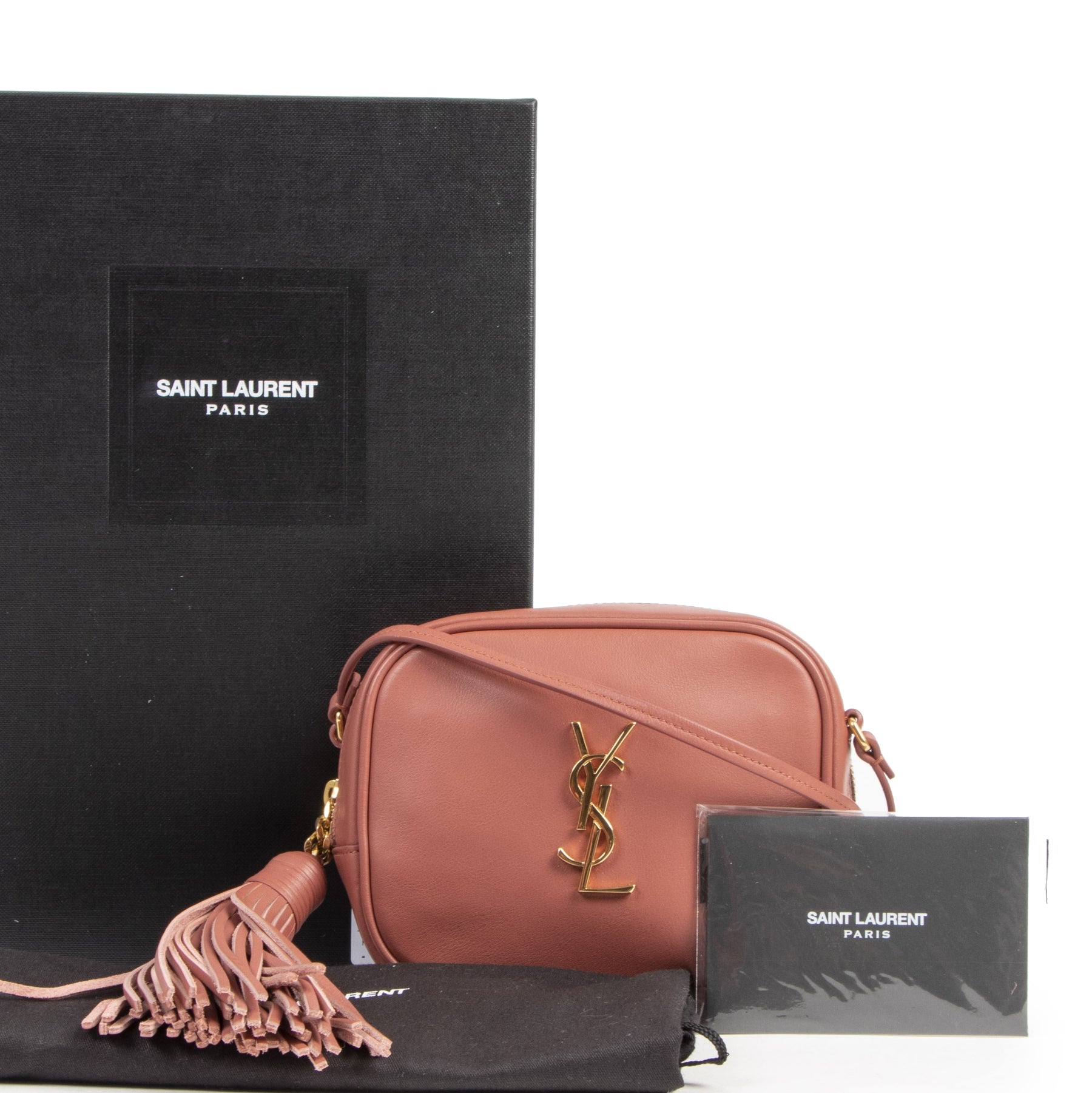 Saint Laurent Blush Fonce Leather Blogger Mini Bag for the best price at Labellov secondhand luxury