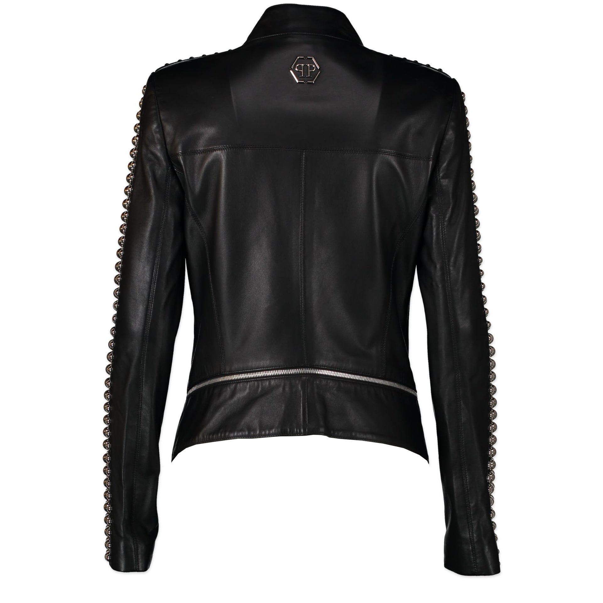Authentique seconde-main vintage Phillip Plein Leather Jacket With Studs - Size M achète en ligne webshop LabelLOV