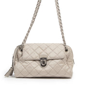 Authentic second-hand vintage Prada Beige Nylon Shoulder Bag buy online webshop LabelLOV