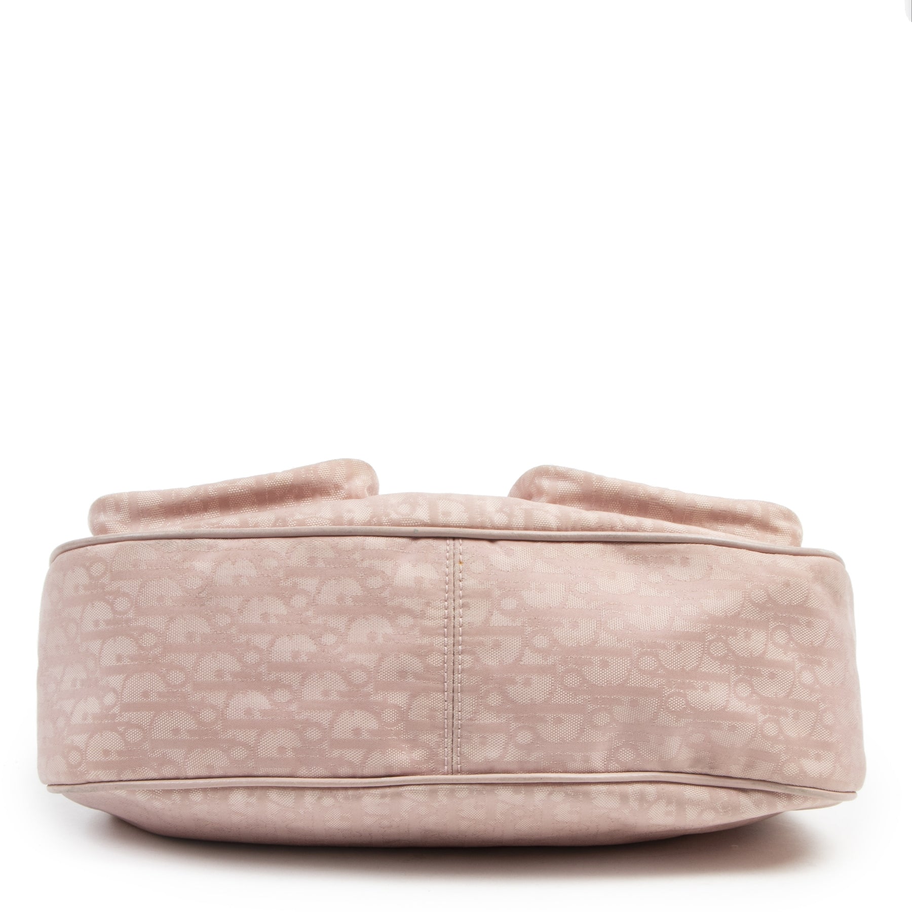 Authentieke tweedehands vintage Christian Dior Monogram Canvas Dusty Pink Shoulder Bag koop online webshop LabelLOV