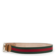 Authentieke tweedehands vintage Gucci Web G Buckle Belt - Size 85 koop online webshop LabelLOV