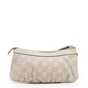 Authentic second-hand vintage Gucci Beige Leather Guccissima Wristlet Pochette buy online webshop LabelLOV