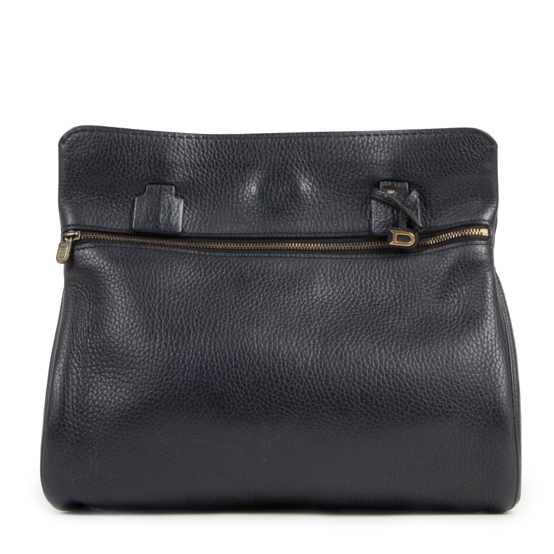 Authentic second-hand vintage Delvaux Blue Leather Shoulder Bag buy online webshop LabelLOV