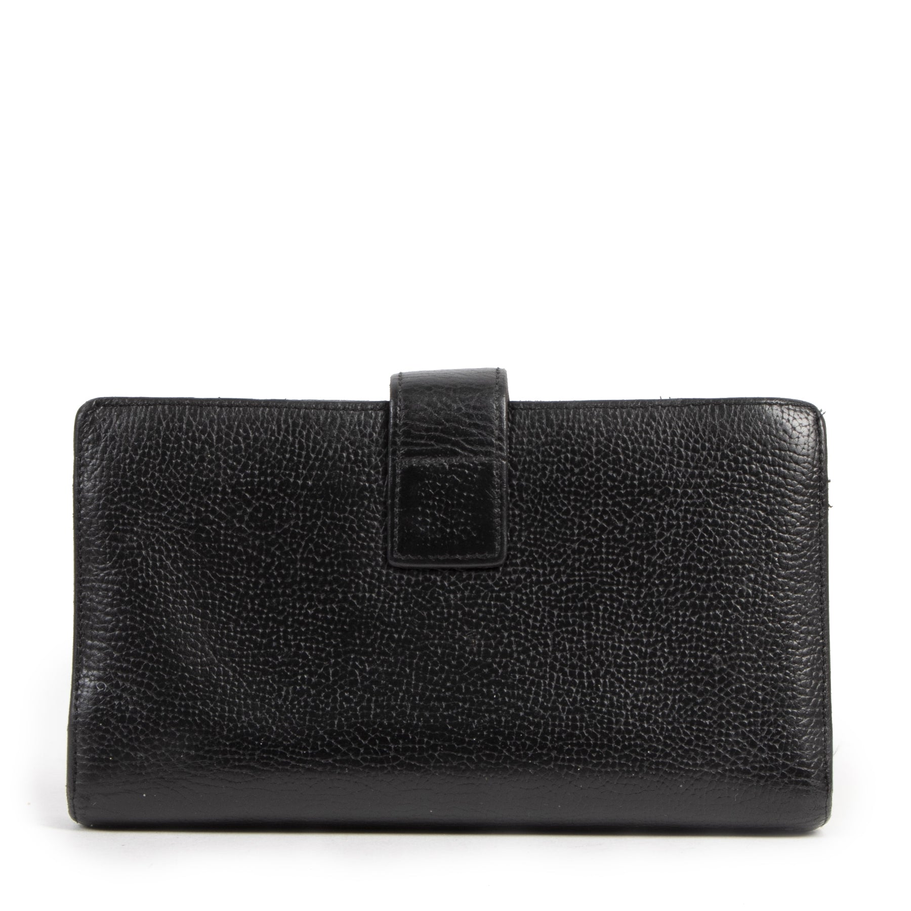 Authentique seconde-main vintage Delvaux Black Leather Wallet achète en ligne webshop LabelLOV